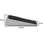 Polished Chrome Door Wedge - 120mm - tradefit - 4