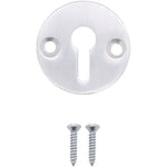 Keyhole Escutcheon - 32mm - Satin Aluminium - tradefit - 1