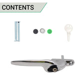 Yale Quartus Cranked Espagnolette Window Handle Left Hung - 40mm Spindle - Polished Chrome - tradefit - 5