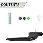 Yale Quartus Cranked Espagnolette Window Handle Right Hung - 40mm Spindle - Polished Chrome - tradefit - 5