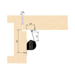 Roller Door Finger Guard Protector – Exitex Digitex - 1925mm - Black - Trade Pack of 10 - tradefit - 2