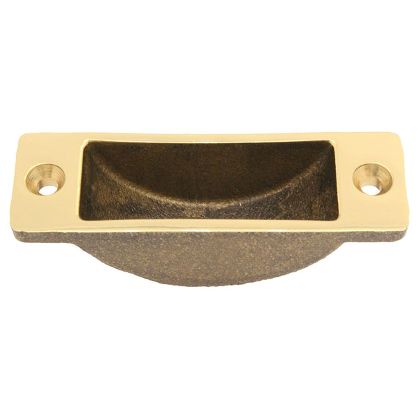 Brass Easy - Clean Dust Socket for Flush Bolt - 62 x 19mm - Polished Brass - tradefit - Featured Image
