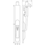 Lever Action Flush Bolt - Fire Rated FD30/60 - 150 x 20mm - Satin Stainless Steel - tradefit - 3