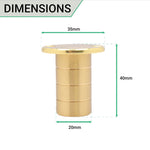 Brass Dust Socket for Flush Bolts - 20 x 35mm - Polished Brass - tradefit - 3