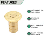 Brass Dust Socket for Flush Bolts - 20 x 35mm - Polished Brass - tradefit - 2