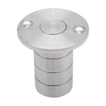 Brass Dust Socket for Flush Bolts - 20 x 38mm - Satin Chrome - tradefit - 1