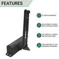Overhead Fire Door Closer Universal Reversible Push or Pull Side - Power Size 3 - Black - tradefit