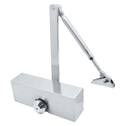 Universal Overhead Fire Door Closer Dual Handed Push or Pull Side - Power Size 3 - Pol Chrome - tradefit