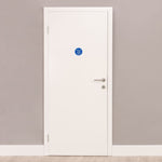 Fire Door Keep Locked Shut 70x70mm Pack 10 Self Adh Semi Rigid PVC - tradefit - 6