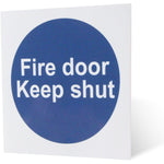 Fire Door Keep Shut 100x100mm Self Adh Vinyl - tradefit - 6