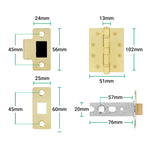 Tapera Satin Brass Lever on Rose Door Handle Kit - Medium Duty FD30/60 - 76mm Latch - tradefit - 5