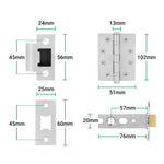 Tapera Satin Nickel Lever on Rose Door Handle Kit - Medium Duty FD30/60 - 76mm Latch - tradefit - 5