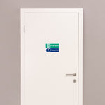 Fire Exit Keep Clear Sign 300x200mm Self Adh Semi Rigid PVC - tradefit - 5