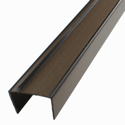Fire Door Gap Reducing Bottom Door Seal Carrier - FD30 - Suit 44mm Doors - 1m Brown - tradefit