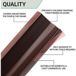 Door Finger Guard Protector - Rear Side - 1950mm - Brown - tradefit - 6