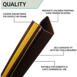 Door Finger Guard Protector - Front Side - 1950mm - Brown - tradefit - 5