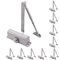 Trade Pack of 10 Fire Door Closer - Fixed Power Size 3 - Door Weight To 60kg - CE Marked - Standard Duty