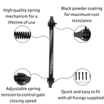 Heavy Adjustable Gate Spring - 200mm / 8 Inch - Black - tradefit - 2