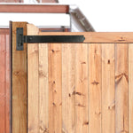 Heavy Duty Cranked Hook & Band Gate Garage Hinges - 350mm / 14