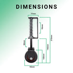 Heavy Duty Spring Loaded Gate Garage Door Wheel on Castor - 102mm - 138kg Load - Black - tradefit - 2