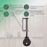 Heavy Duty Spring Loaded Gate Garage Door Wheel on Castor - 102mm - 138kg Load - Black - tradefit - 3