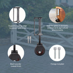 Heavy Duty Spring Loaded Gate Garage Door Wheel on Castor - 102mm - 138kg Load - Black - tradefit - 4