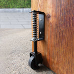 Heavy Duty Spring Loaded Gate Garage Door Wheel on Castor - 102mm - 138kg Load - Black - tradefit - 5