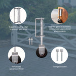 Heavy Duty Spring Loaded Gate Garage Door Wheel on Castor - 102mm - 138kg Load - Galvanised - tradefit - 4