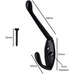 Hat & Coat Hook - Matt Black - Pack of 4 - tradefit - 4