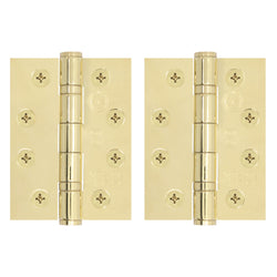 PVD Brass Fire Door Hinges - 4 Inch/102mm - Grade 13 Steel Ball Bearing - Pack 2 - tradefit