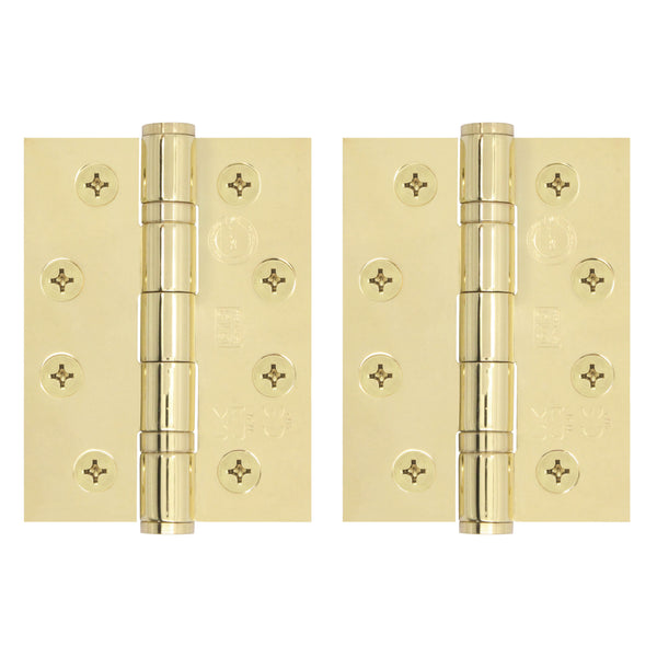 PVD Brass Fire Door Hinges - 4 Inch/102mm - Grade 13 Steel Ball Bearing - Pack 2 - tradefit - Featured Image