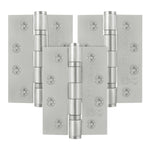 Fire Door Hinges - Ball Bearing - CE FD30/60 - 4 Inch/102mm - Grade 13 Max Door 120kg - Pack 3 - Satin Stainless Steel - tradefit - 1