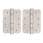 Satin Stainless Fire Door Hinges - 4 Inch/102mm - Grade 13 Steel Ball Bearing - Pack 2 - Radius - tradefit - 1