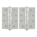 Fire Door Hinges - Ball Bearing - CE FD30/60 - 4 Inch/102mm - Grade 13 Max Door 120kg - Pack 2 - Satin Stainless Steel