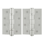 Fire Door Hinges - Ball Bearing - CE FD30/60 - 4 Inch/102mm - Grade 13 Max Door 120kg - Pack 2 - Satin Stainless Steel - tradefit - 1