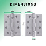 Case 40 Pairs Fire Door Hinges 4