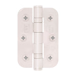 Stainless Ball Bearing Fire Door Hinges Grade 7 - 76x50x2mm - Radius Corners - Polished - Pair Including Screws - tradefit - 2