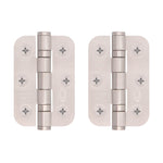 Satin Stainless Fire Door Hinges - 3 Inch/76mm - Grade 7 Steel Ball Bearing - Pack 2 - Radius - tradefit - 1