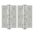 Satin Stainless Fire Door Hinges - 3 Inch/76mm - Grade 7 Steel Ball Bearing - Pack 2