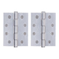 Door Hinges Grade 7 Stainless Steel Washered - 101.6x76.2x2.0mm - Polished Stainless