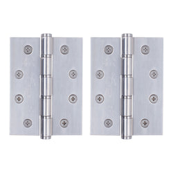 Door Hinges Grade 7 Stainless Steel Washered - 101.6x76.2x2.0mm - Polished Stainless - tradefit