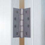 Door Hinges Grade 7 Stainless Steel Washered - 101.6x76.2x2.0mm - Polished Stainless - Case 40 Packs - tradefit - 5