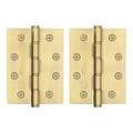 Door Hinges Grade 7 Stainless Steel Washered - 101.6x76.2x2.0mm - PVD Brass
