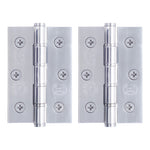 Door Hinges Grade 7 Stainless Steel Washered - 76x50.8x2mm - Polished Stainless - tradefit - 1