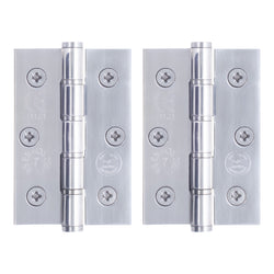 Door Hinges Grade 7 Stainless Steel Washered - 76x50.8x2mm - Polished Stainless - tradefit