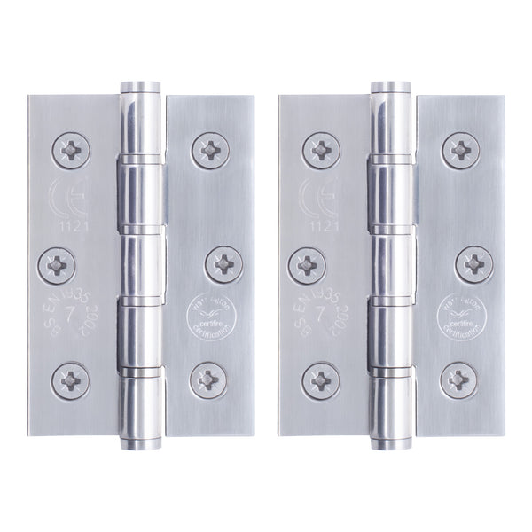 Door Hinges Grade 7 Stainless Steel Washered - 76x50.8x2mm - Polished Stainless - tradefit - Featured Image
