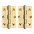 Door Hinges Grade 7 Stainless Steel Washered - 76x51x2mm - PVD Brass