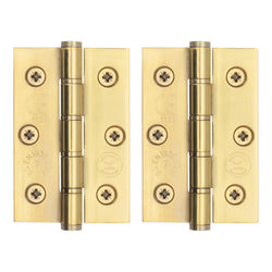 Door Hinges Grade 7 Stainless Steel Washered - 76x50.8x2mm - PVD Brass - tradefit