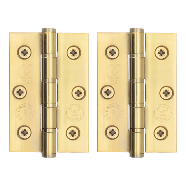 Door Hinges Grade 7 Stainless Steel Washered - 76x50.8x2mm - PVD Brass - tradefit - Featured Image