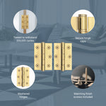 Door Hinges Grade 7 Stainless Steel Washered - 76x50.8x2mm - PVD Brass - tradefit - 3